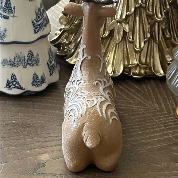 NEW! Vintage Inspired Gingerbread Holiday Santa Reindeer Figurine - Picture 8 of 11